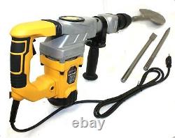 1300W SDS MAX ELECTRIC DEMOLITION HAMMER 4000 BPM 12A WithSDS-MAX SHOVEL & CHISELS