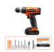 20v Electric Cordless Rechargeable Hammer Multi-function 1500 Mah Battery Drill
