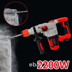 2200W Electric Rotary Hammer Drill Demolition Concrete Breaker Jackhammer 220V