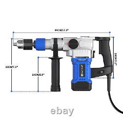 3500W Electric Rotary Hammer Drill 360 Rotating Handle & SDS-Plus Chisel