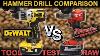 Best Hammer Drill Comparison Test Milwaukee Fuel Vs Dewalt Xr Power Detect