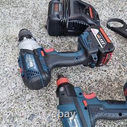 Bosch GSB 18V-85 C drill GDX 18V-EC Impact Driver wrench combo 2x 5.0Ah Charger