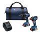 Bosch Gxl18v-225b24 18-volt 2-tool Hammer Drill And Impact Driver Combo Kit New