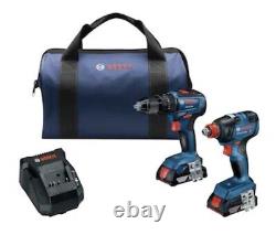 Bosch GXL18V-225B24 18-Volt 2-Tool Hammer Drill and Impact Driver Combo Kit NEW