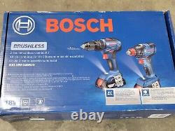 Bosch GXL18V-240B22 18V 2-Tool Combo Kit with 1/2 In. Hammer Drill/Driver