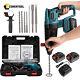 Conentool Cordless Electric Hammer Drill Rotary Chuck Impact Drill 2xbattery