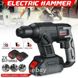 Cordless Electric Hammer Impact Rotary Drill Tool Power Tool Rechargeable N