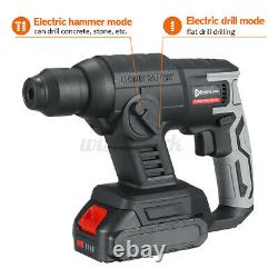 Cordless Electric Hammer Impact Rotary Drill Tool Power Tool Rechargeable N