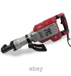 Demolition Hammer Breaker Drill 1700W 230V 75J with Chisels & Wheeled Carry Case