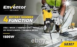 ENVENTOR HEAVY DUTY DEMOLITION 6 Speed Rotary Hammer Drill 1-1/4 Inch 58307