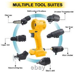 Electric Impact Wrench Hammer Drill Chainsaw Reciprocating Saw 7In1 Tool Set