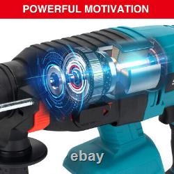 For Makita 18V Cordless Drill SDS Brushless Rotary Hammer Electric Impact Drill