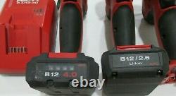 HILTI 12 Volt Hammer Drill Impact Driver Combo Kit+ 2(2.6) Ah & 4.0 Ah Batteries
