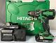 Hitachi Dv18dbfl2 18v Cordless Combi Drill Hammer, 2 X 3.0ah Batteries, Charger