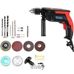Impact Hammer Drill Electric Screwdriver Woodworking Power Tool 220v Chunk 13mm