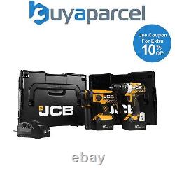JCB 18BL-TPK 18v 2PC Brushless Kit Combi Drill + SDS Hammer Drill 2x5.0ah