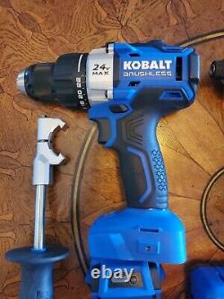 Kobalt 24V Max Li-Ion Brushless Hammer Drill / Impact Driver Combo Kit