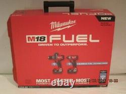 MILWAUKEE 2796-22 M18 Fuel 2-Tool Combo Kit WITH ONE KEY-FREE SHIP NEW SEALED