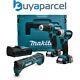 Makita 12v Cxt 3pc Kit Combi Hammer Drill + Impact Driver + Multi Tool 2 Battery