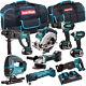 Makita 18v 8 Piece Power Tool Kit With 4 X 5.0ah Batteries & Twin Port Charger