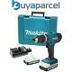 Makita 18v Lithium Ion Cordless Combi Hammer Drill With 2 Batteries Hp457dwe