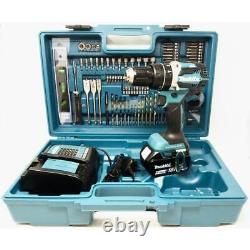 Makita DHP484STX5 18v Brushless Combi Drill in Case + 101 Piece Accessory Set