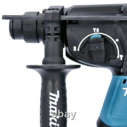 Makita DHR242 18V Brushless SDS+ Rotary Hammer Drill With 4 Piece SDS Chisel Set