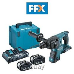 Makita FFXDHR263KIT/5 36v DHR263 5.0Ah SDS Plus Hammer Drill Kit 3 Mode + Case