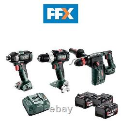 Metabo UK685200003 18V 3pc 3x5.2Ah BL SDS Combi Impact Combo Kit With Batteries