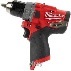 +Milwaukee 2504-20 FUEL M12 12 Volt Cordless 1/2 Hammer Drill Driver New