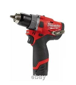 Milwaukee 2504-20 M12 Fuel Brushless 1/2 in. Hammer Drill & 2.0Ah Battery, Case
