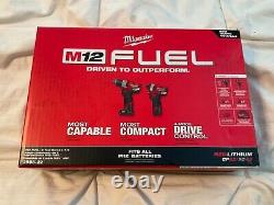 Milwaukee 2598-22 M12 FUEL 2-Tool Combo Kit 1/2 Hammer Drill & 1/4 Hex Driver