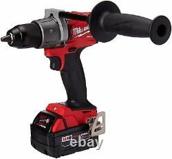 Milwaukee 2804-22 Hammer Drill Kit Fits with All M18 Batteries, ? 1/2 Red