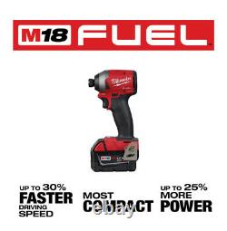 Milwaukee 2997-22 M18 FUEL 2-Tool Hammer Drill & Impact Driver Kit + 2 Batteries