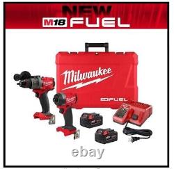 Milwaukee 3697-22 M18 Fuel Brushless Hammer Drill + Impact Driver Combo 18-Volt
