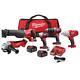Milwaukee 5 Tool Kit Saw Impact Wrench Hammer M18 18v Batteries Charger Tool Bag