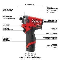 Milwaukee Hammer Drill And Impact Driver Combo Kit With Rotary Tool Red (2-Tool)