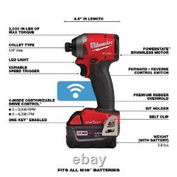 Milwaukee Hammer Drill Impact Driver Combo Kit 18 Volt Lithium Ion Cordless