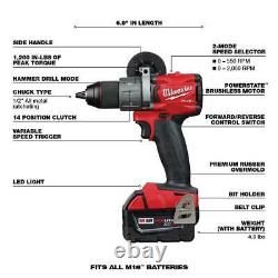 Milwaukee Hammer Drill Impact Driver Combo Kit (2-Tool) with 3/8 in Impact Wrench