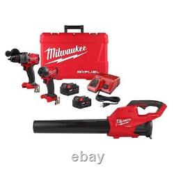 Milwaukee Hammer Drill and Impact Driver Combo Kit WithM18 Blower 18V Red (2-Tool)