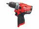 Milwaukee M12fpd-0 12v Cordless Fuel Combi Hammer Drill Compact Body Only