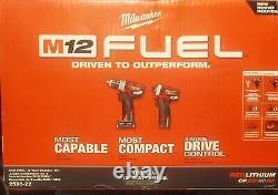 Milwaukee M12 FUEL 12V 1/2 Cordless Hammer Drill Combo Kit with 1/4 Hex Impact
