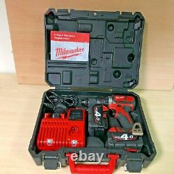 Milwaukee M18BPD-402C 18v combi hammer drill 2x4ah batteries + charger + case
