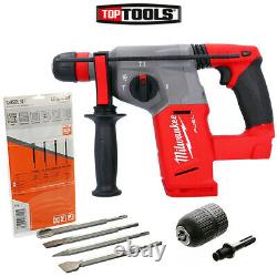 Milwaukee M18CHX 18V Fuel SDS Plus Hammer Drill with 4 Piece Acc. & Chuck
