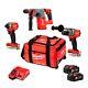 Milwaukee M18 18v 3 Piece Fuel Cordless Kit 2x 5.0ah Batteries & Charger