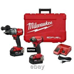 Milwaukee M18 FUEL 2-Tool Hammer Drill Combo Kit and SURGE 1/4 Hex Hydraulic D