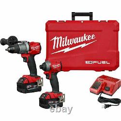 Milwaukee M18 Fuel 18 Volt Hammer Drill / Impact Driver Hackzall 2997-22 2719-20