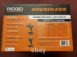 Rigid Brushless R9208 2 Tool Hammer Drill Driver 3 Speed Impact Driver