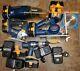 Ryobi One Cordless Power Tools 4 Tools 4x Chargers 7x Batteries With Carry Bag