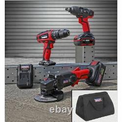 Sealey 3 Tool Cordless Combo Kit SV20 Hammer Drill Wrench Cordless Grinder